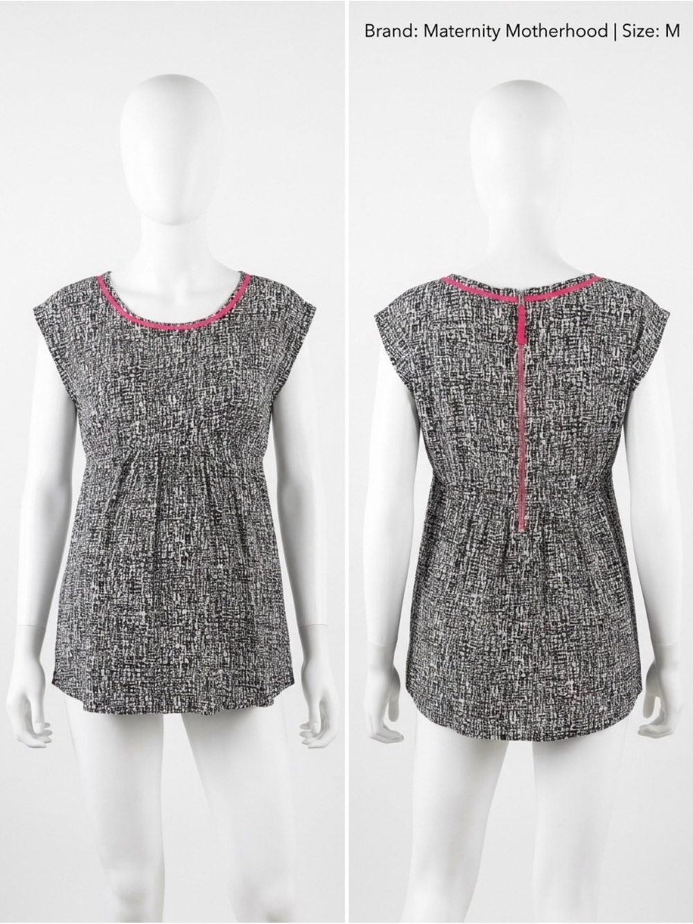 Motherhood Maternity Tunic Black & White Size Medium